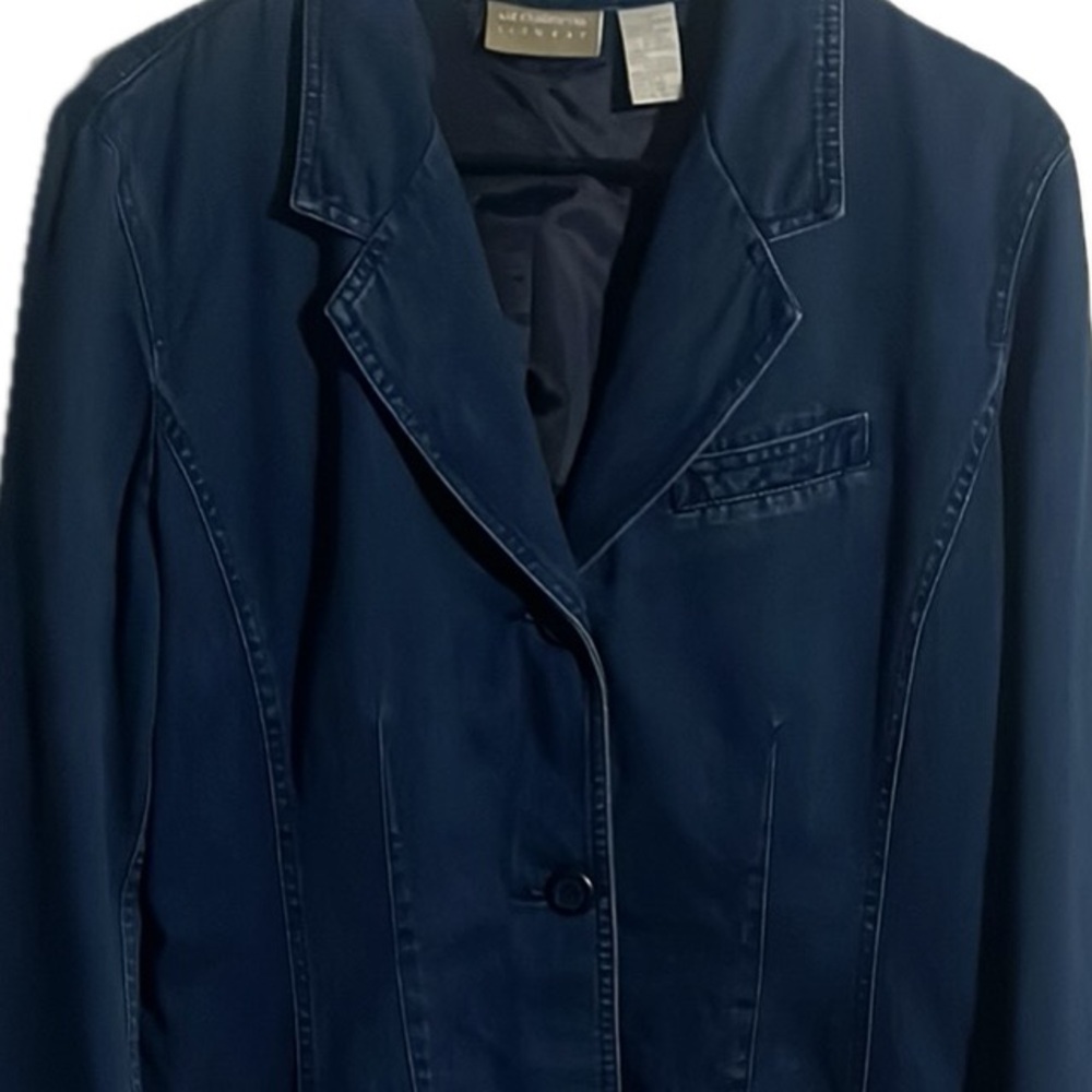 Liz Claiborne Navy Denim Blazer
